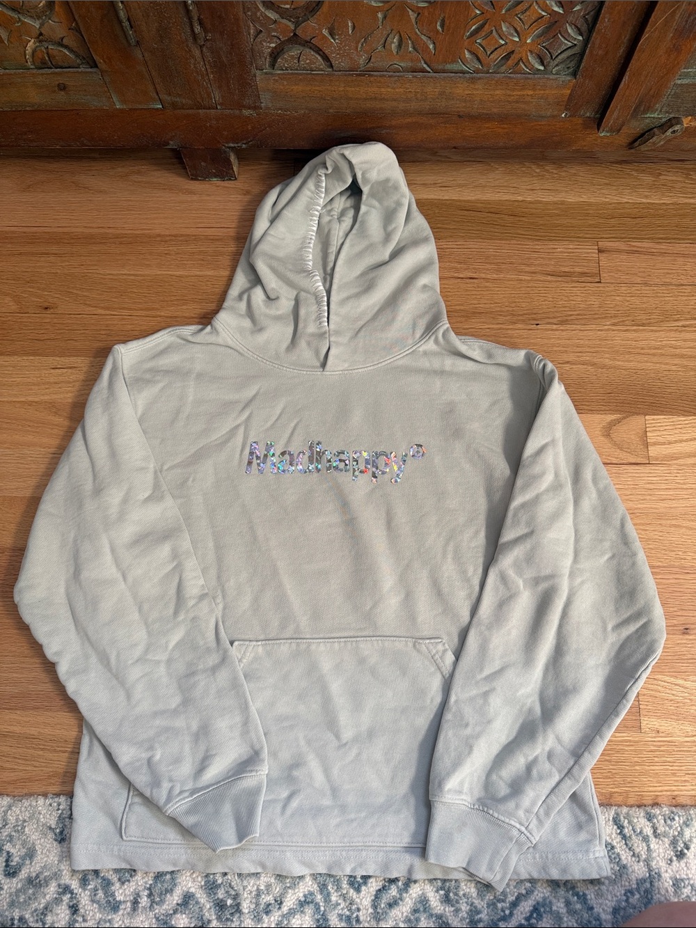 Madhappy Light Green Hoodie with Iridescent Logo